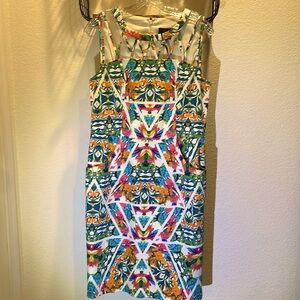 Adrianna Papell Cotton daytime dress for all occasions! Size 12 US/ 44 EU. Lined